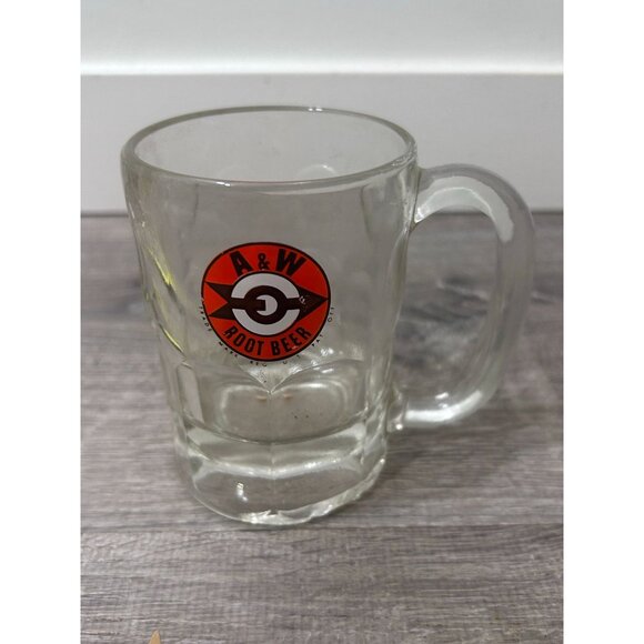Vintage A&W Bull's Eye Logo Kid's Root Beer Mug 4.5'' - Picture 1 of 7